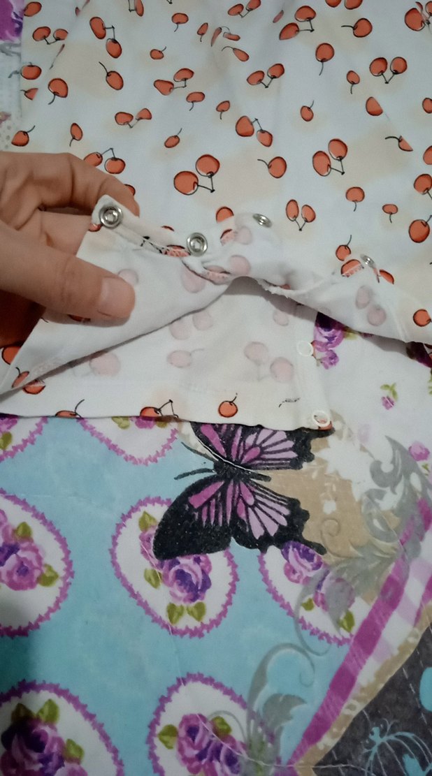 Renkli Baskılı Beyaz Bebek Tulum - Görsel 4