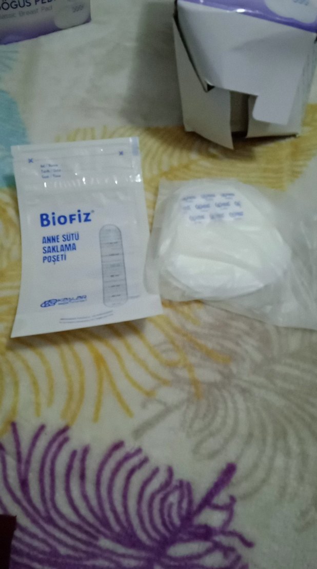 Beyaz Klasik Göğüs Pedi ve Anne Sütü Saklama Poşeti - Görsel 4