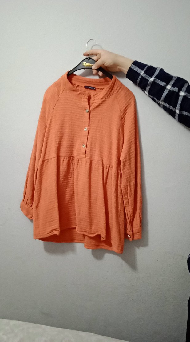 Bol Kesim Keten Hamile Bluz pantolon takım - Görsel 4