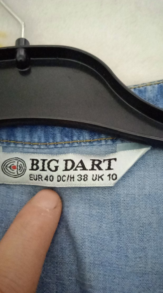 kemerli kot elbise - Görsel 4