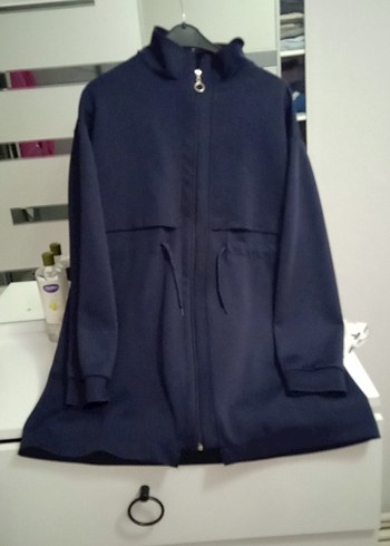 Kadın Lacivert Mini Fermuarlı Ceket pantolon pantolon - Görsel 5