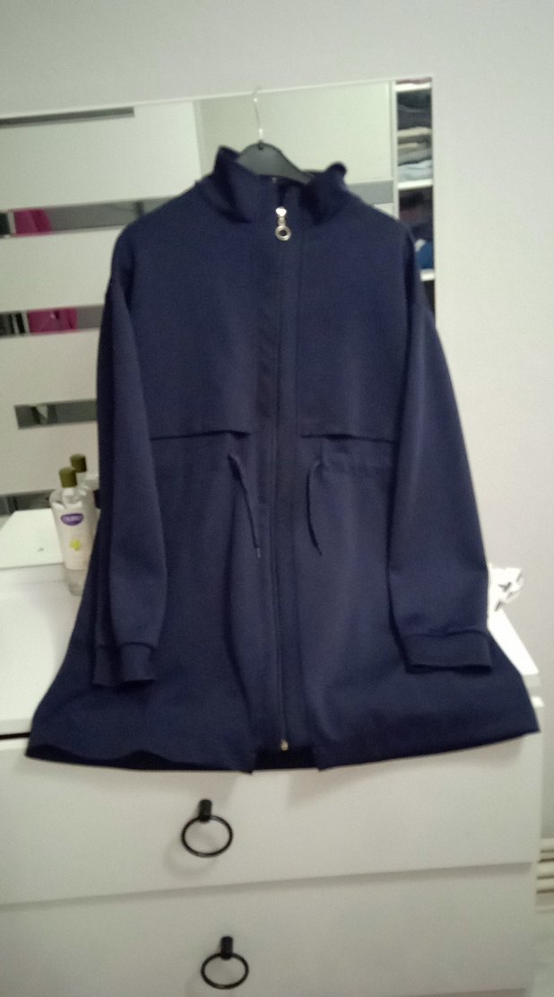 Kadın Lacivert Mini Fermuarlı Ceket pantolon pantolon - Görsel 5