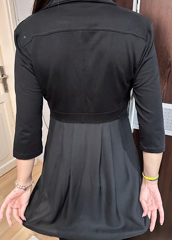 Düğmeli Siyah Kadın Blazer Ceket - Görsel 2