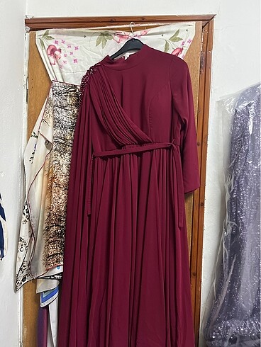 Bordo elbise