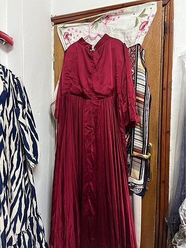 52 Beden bordo Renk Kına abiyesi
