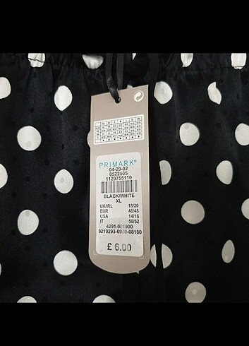 Primark Saten puantiye şort pijama