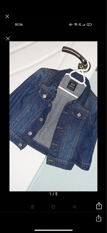 Bebek jean ceket