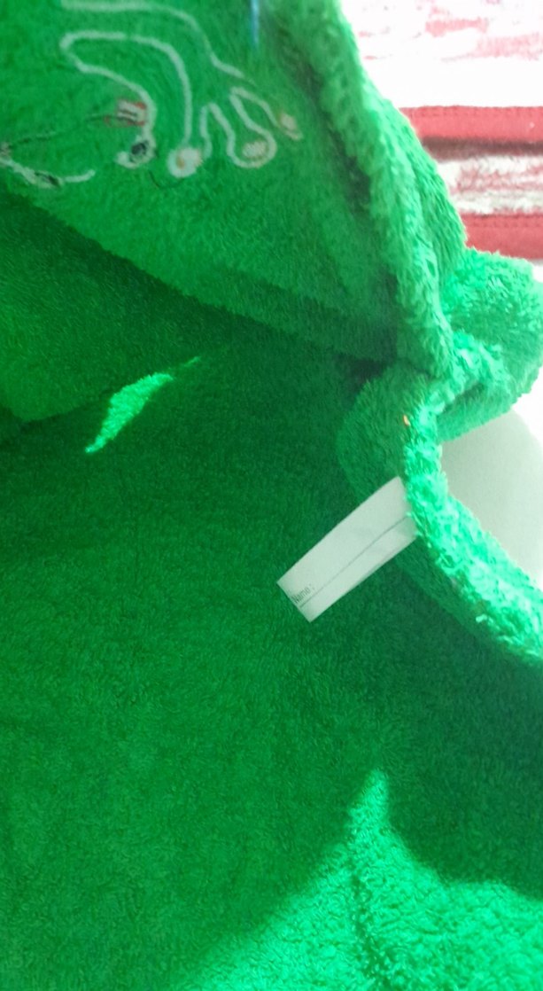 Yeşil Nakışlı Erkek Çocuk Bornozu - Görsel 4