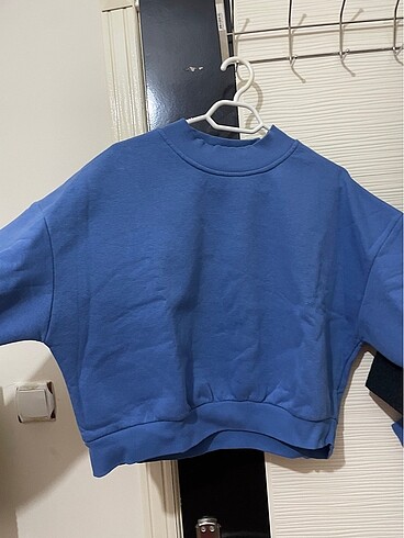 Crop sweat - mavi