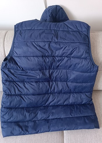 Erkek Kapüşonlu Fermuarlı Lacivert Yelek - Görsel 4