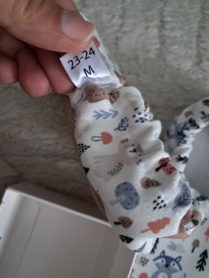 Beyaz Baskılı Erkek Bebek Ev Ayakkabısı - Görsel 3