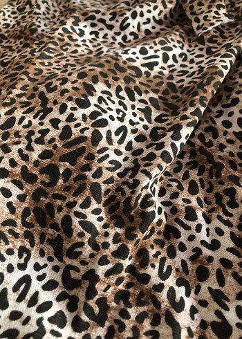 Kahverengi Leopar Desenli Kadın Pantolon - Görsel 2