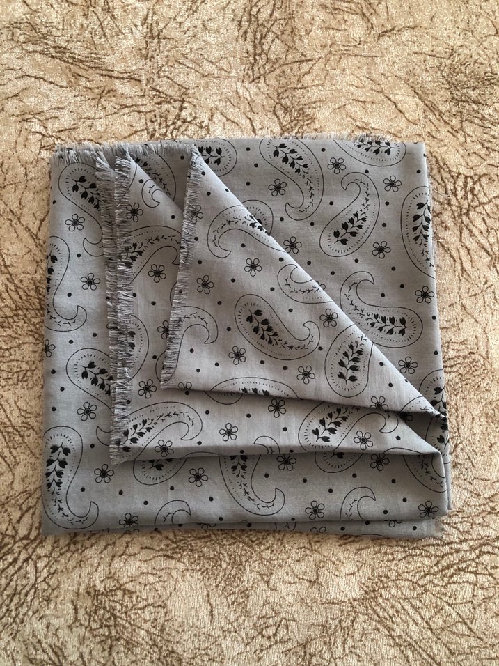 Gri Desenli Bohem Kadın eşarp - Görsel 2