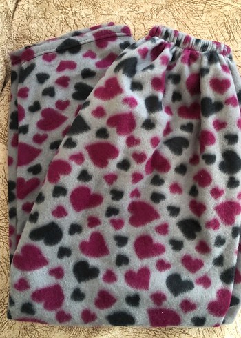 Desenli Gri Polar pijama altı - Görsel 2