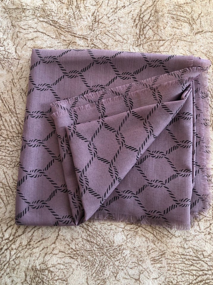 Mor Desenli kadın eşarp - Görsel 2