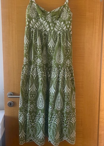 Zara fisto işlemeli Nakışlı Uzun Bohem Askili Elbise