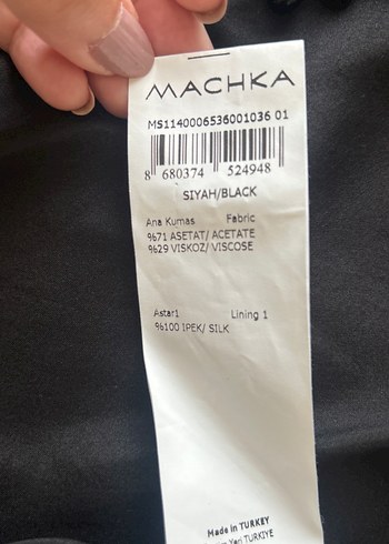 Machka Machka Siyah boncuk detayli Ceket