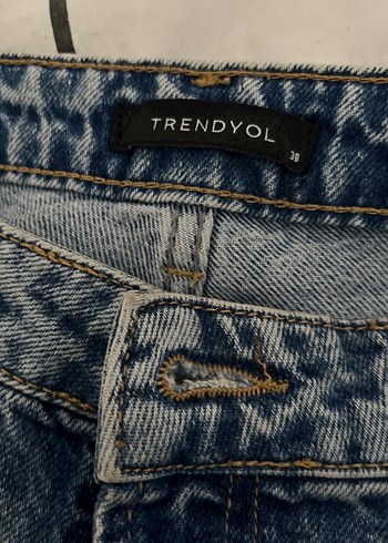 Gri Mavi Yırtık Detaylı Rahat Kesim Kot Pantolon - Görsel 2