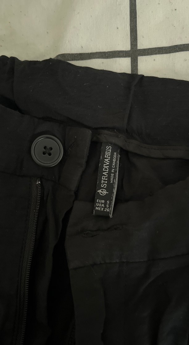 Kadın Siyah ince yazlık Keten Pilili Midi Pantolon - Görsel 2