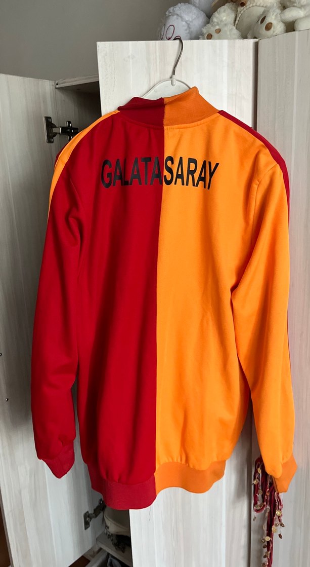 Galatasaray Erkek Kırmızı Turuncu Fermuarlı Sweatshirt - Görsel 2