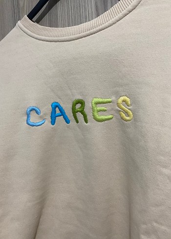 Bej Kadın Nakışlı Sweatshirt - Görsel 3