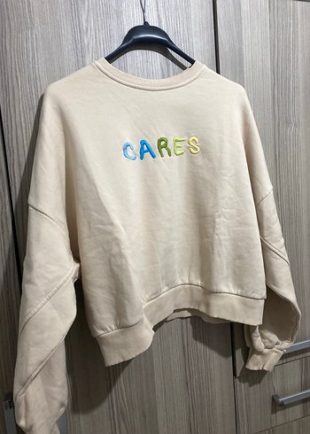 Bej Kadın Nakışlı Sweatshirt - Görsel 2