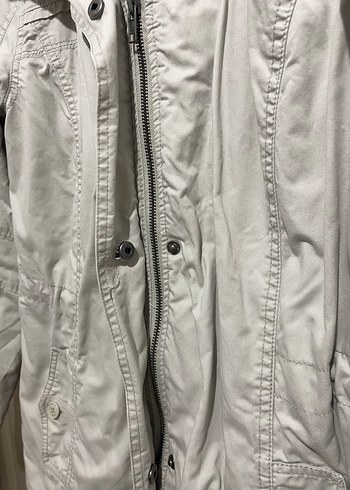 Düğmeli Bej Kadın Midi Ceket - Görsel 5