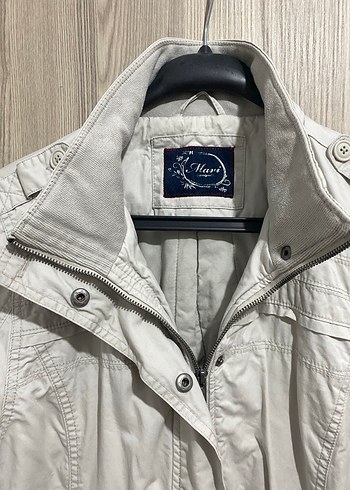 Düğmeli Bej Kadın Midi Ceket - Görsel 2