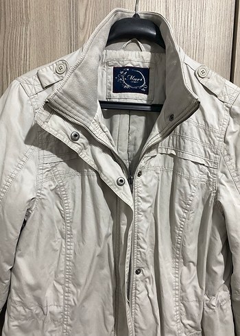 Düğmeli Bej Kadın Midi Ceket - Görsel 6