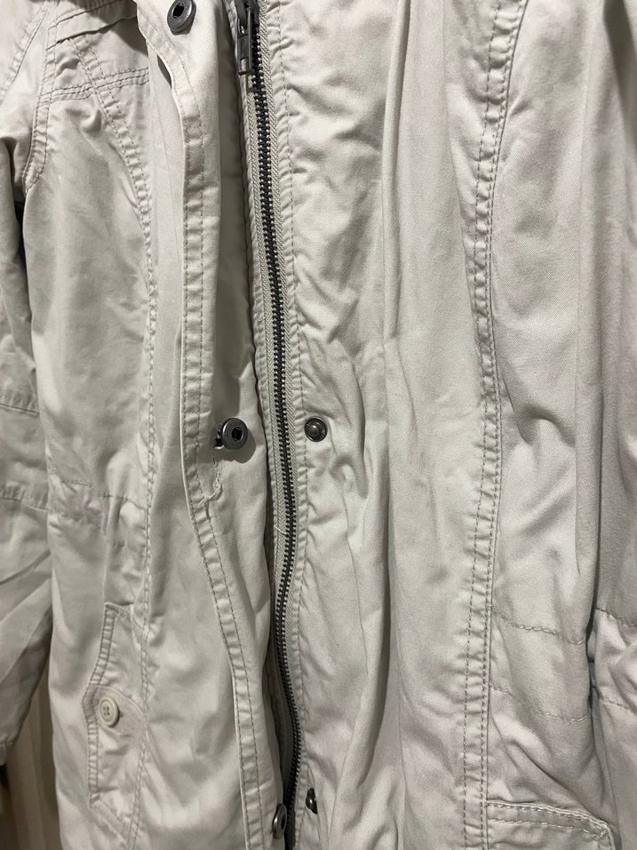 Düğmeli Bej Kadın Midi Ceket - Görsel 5