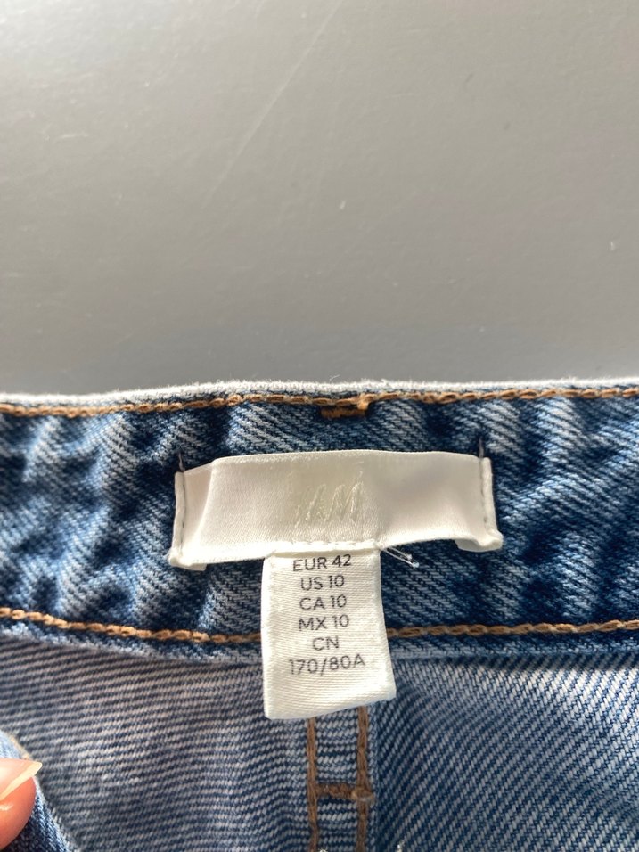 Düğmeli Mavi Kadın Kot Pantolon - Görsel 3