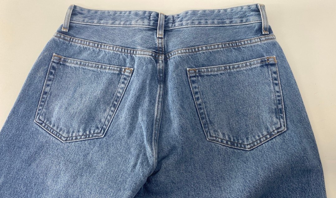 Düğmeli Mavi Kadın Kot Pantolon - Görsel 4