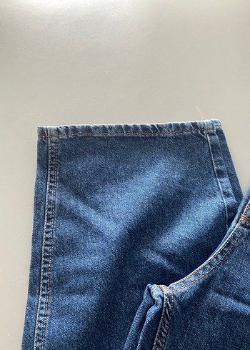 Kadın Mavi Regular Fit Midi Denim Jean - Görsel 4