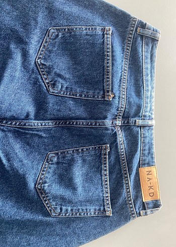 Kadın Mavi Regular Fit Midi Denim Jean - Görsel 3