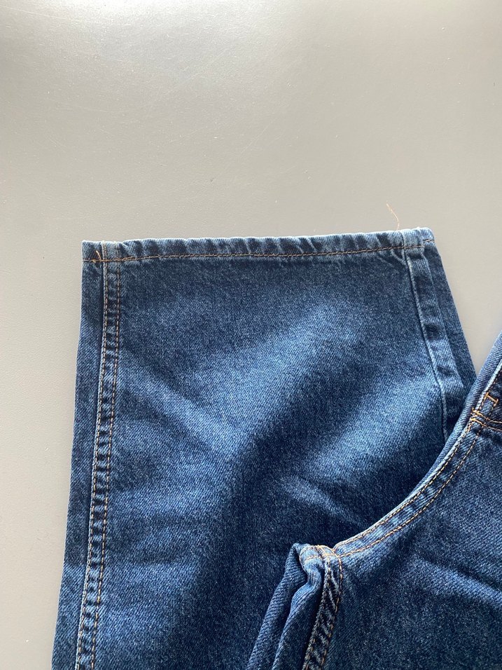 Kadın Mavi Regular Fit Midi Denim Jean - Görsel 4