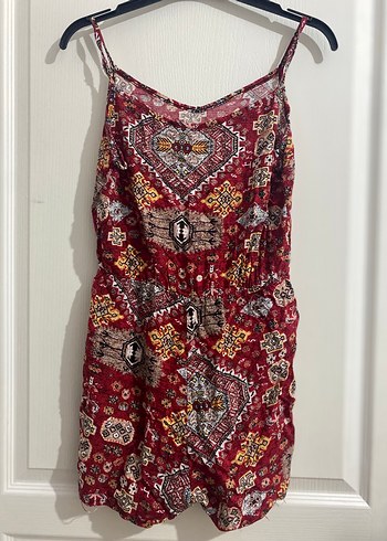 Bohem Bordo Desenli Midi Tulum