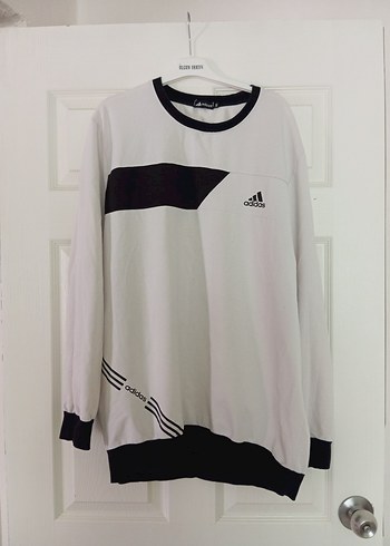 Adidas Beyaz Siyah Spor Sweatshirt