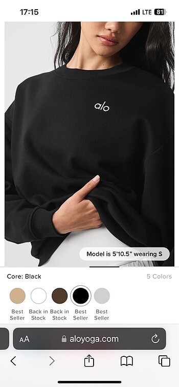 Diğer Alo Yoga Sweatshirt
