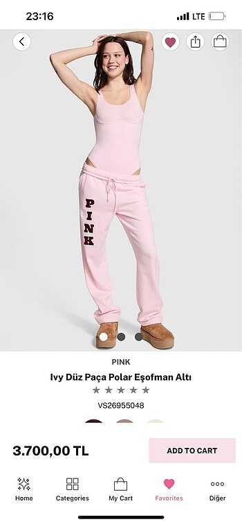 Victoria?s Secret Pink Esofman Alti