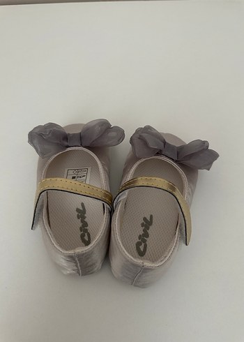 Gri Fiyonk Detaylı Kız Babet - Görsel 2