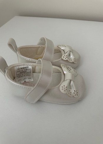 Kız Çocuk Beyaz Fiyonklu Babet - Görsel 3