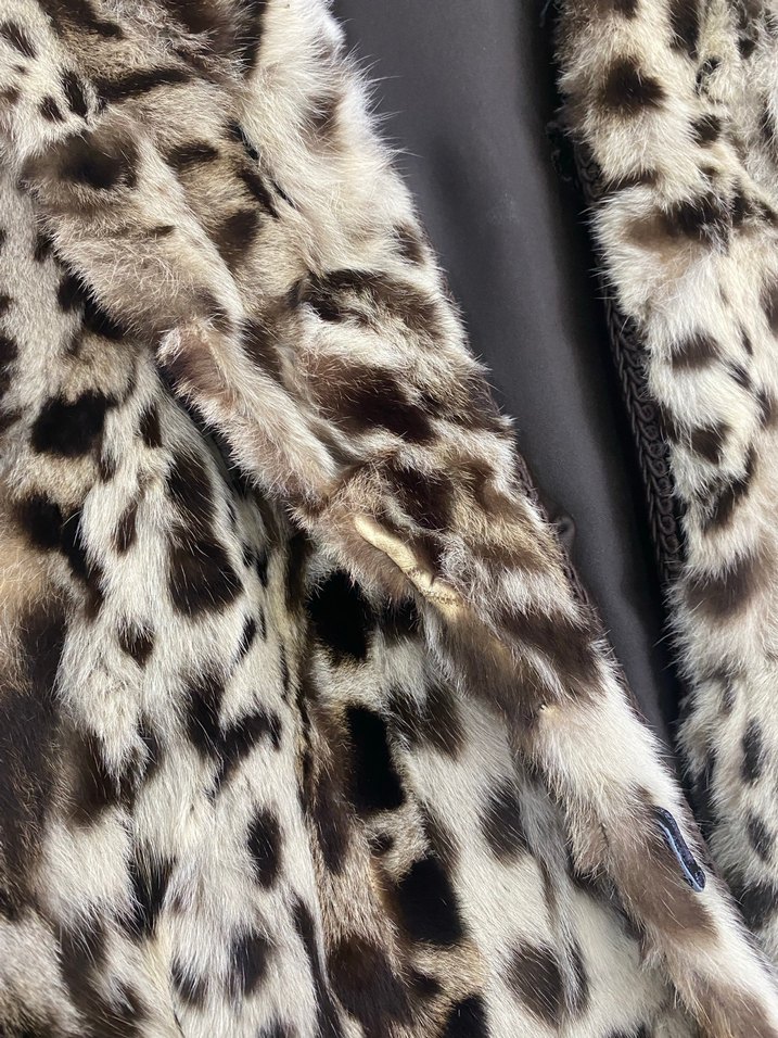 Leopar Desenli Kadın Uzun Suni Kürk Ceket - Görsel 3