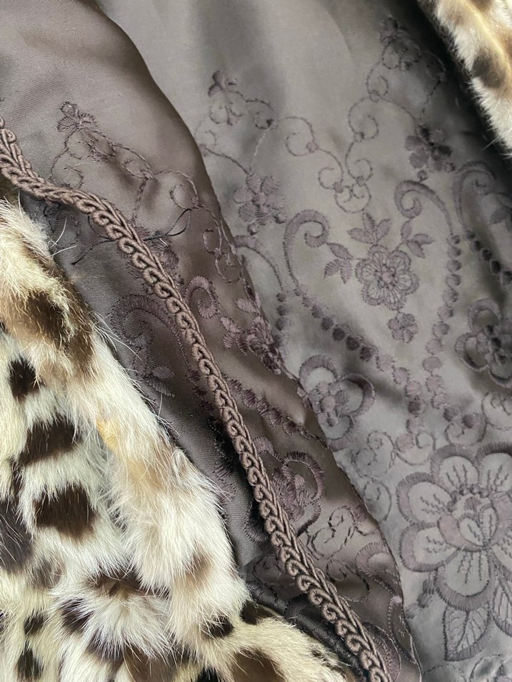 Leopar Desenli Kadın Uzun Suni Kürk Ceket - Görsel 5