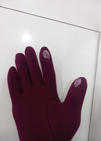 Bordo Kadın Eldiven Kürk Detaylı - Görsel 4