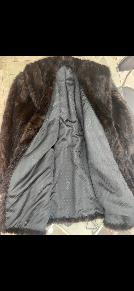 Kahverengi Kadın Uzun Kürk Detaylı Deri Kaban - Görsel 3