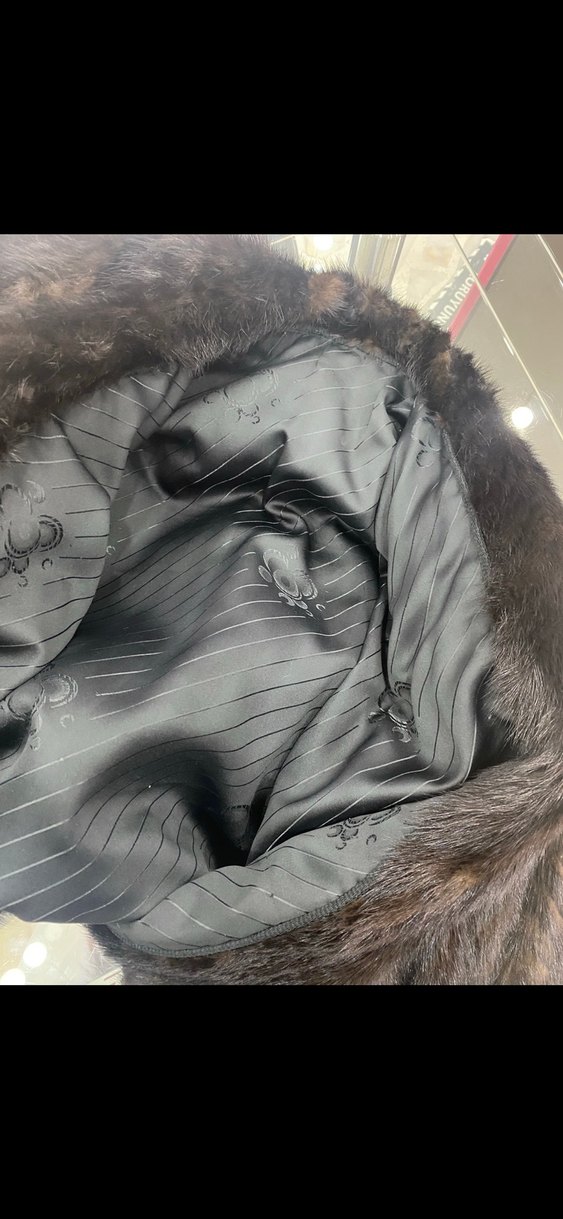 Kahverengi Kadın Uzun Kürk Detaylı Deri Kaban - Görsel 4