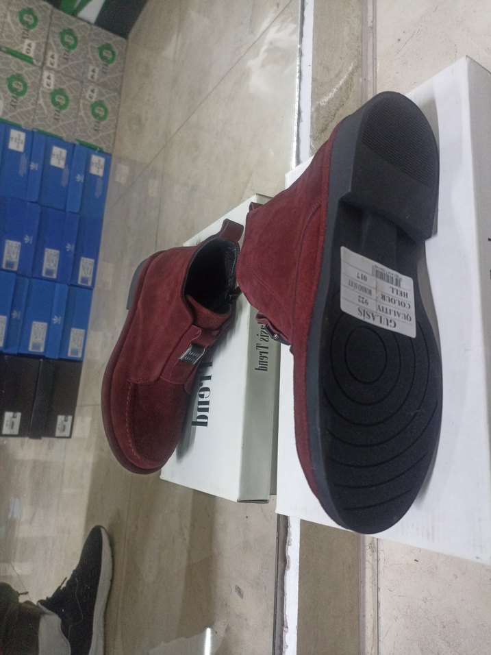 Bordo kadın deri bot - Görsel 3