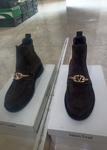 Deri Kahverengi Tokalı kadın bot - Görsel 4