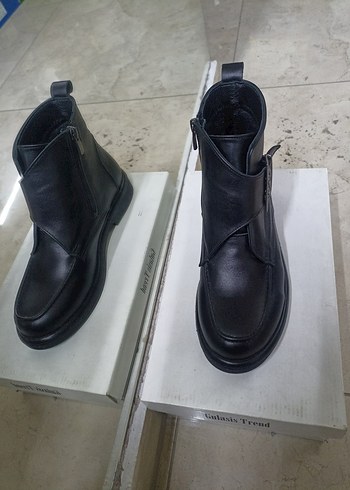 Siyah orjinal deri bot - Görsel 2