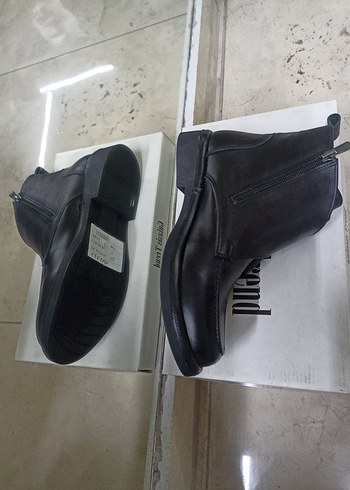 Siyah orjinal deri bot - Görsel 4